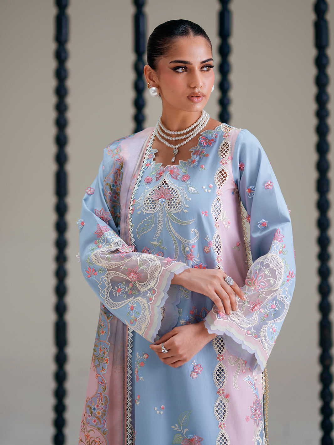 Bin Ilyas | Amour Luxury Lawn 26 | 184-B by Bin Ilyas - Designer Dress  - Type : Ladies Clothes - Available at Libayah - 100% Original 