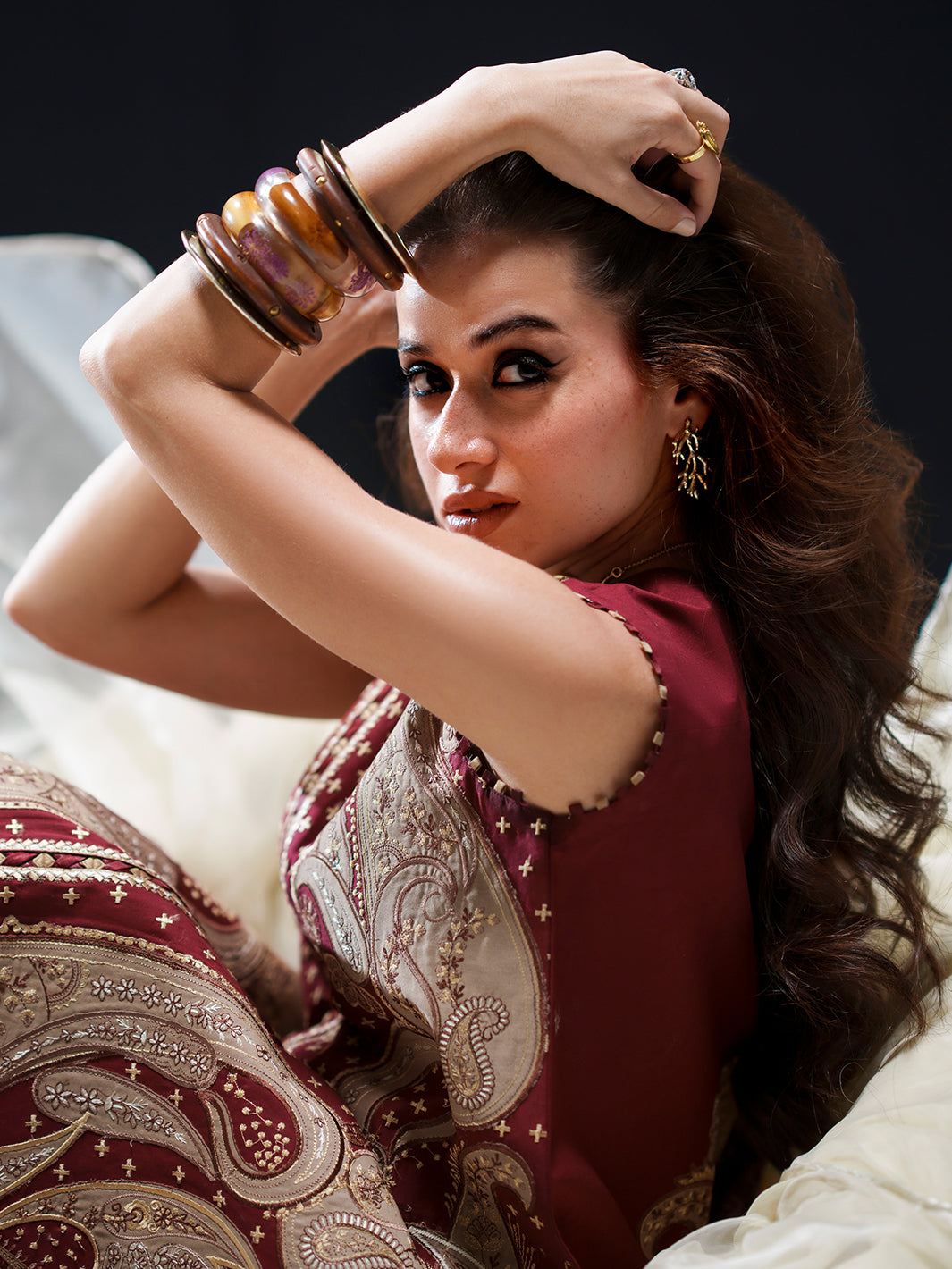 Bin Ilyas | Amour Luxury Lawn 26 | 185-A by Bin Ilyas - Designer Dress  - Type : Ladies Clothes - Available at Libayah - 100% Original 