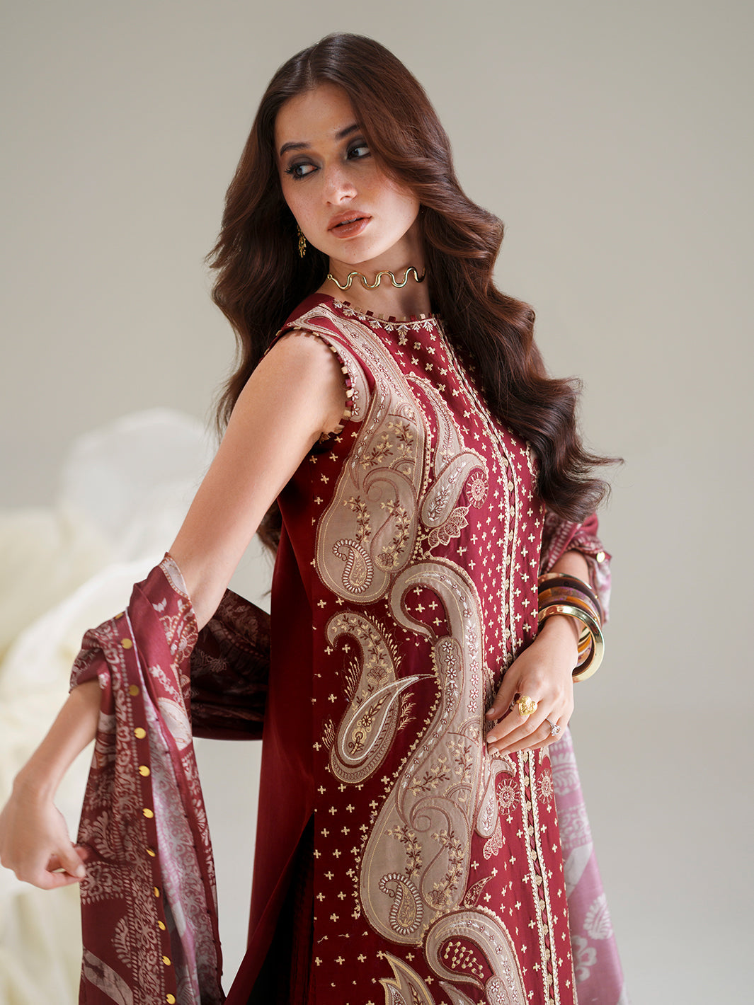 Bin Ilyas | Amour Luxury Lawn 26 | 185-A by Bin Ilyas - Designer Dress  - Type : Ladies Clothes - Available at Libayah - 100% Original 