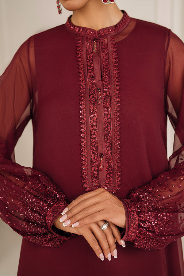 Baroque | Luxury Pret 25 | EMBROIDERED CHIFFON PR-1136 by Baroque - Designer Dress  - Type : Ladies Clothes - Available at Libayah - 100% Original 