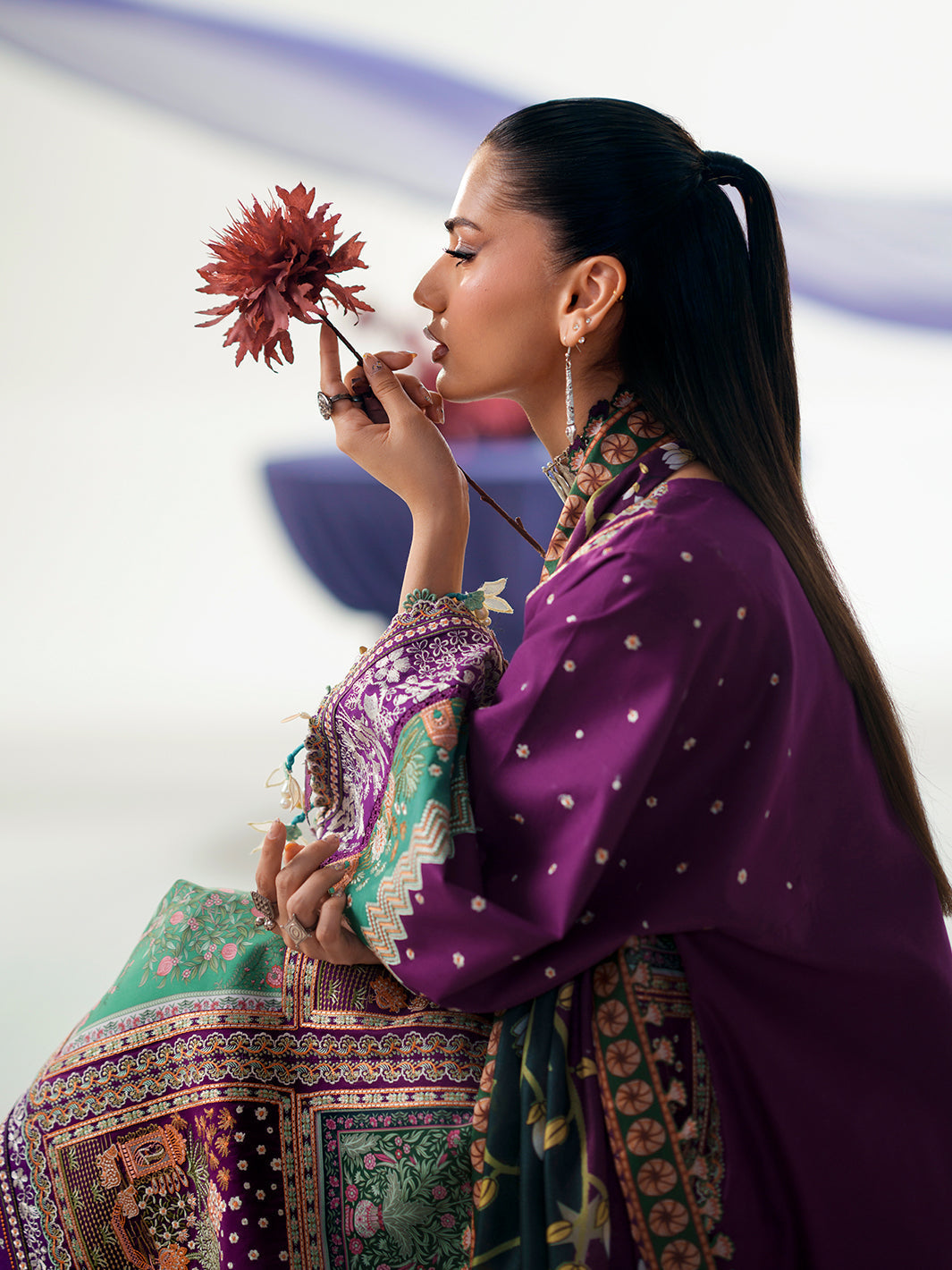 Bin Ilyas | Amour Luxury Lawn 26 |186-A by Bin Ilyas - Designer Dress  - Type : Ladies Clothes - Available at Libayah - 100% Original 