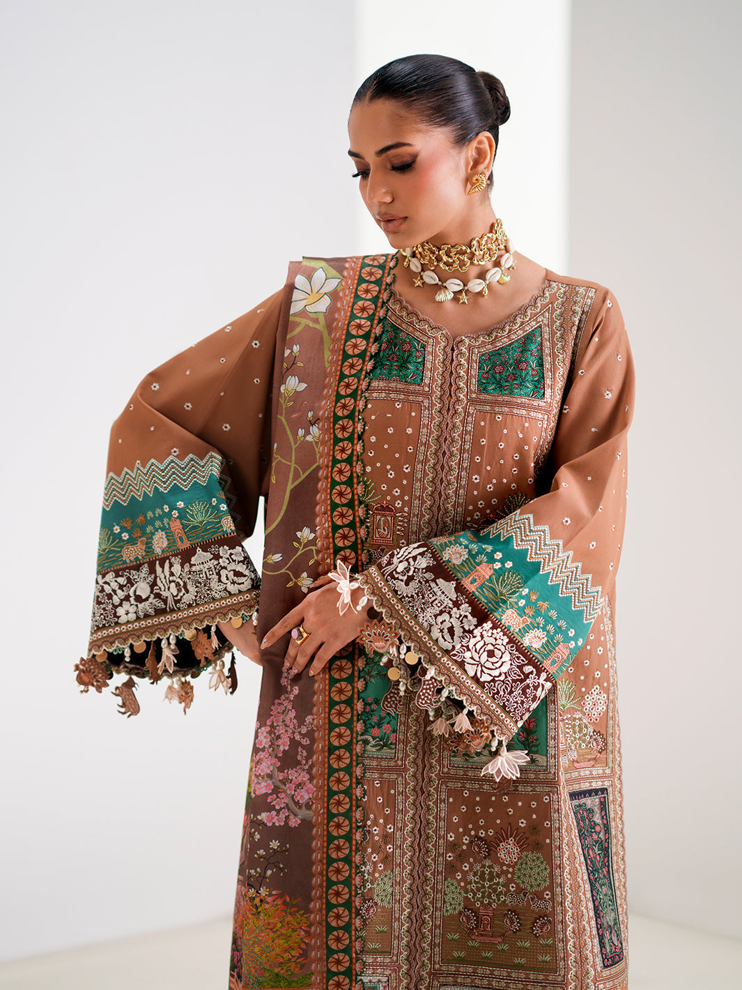 Bin Ilyas | Amour Luxury Lawn 26 | 186-B by Bin Ilyas - Designer Dress  - Type : Ladies Clothes - Available at Libayah - 100% Original 