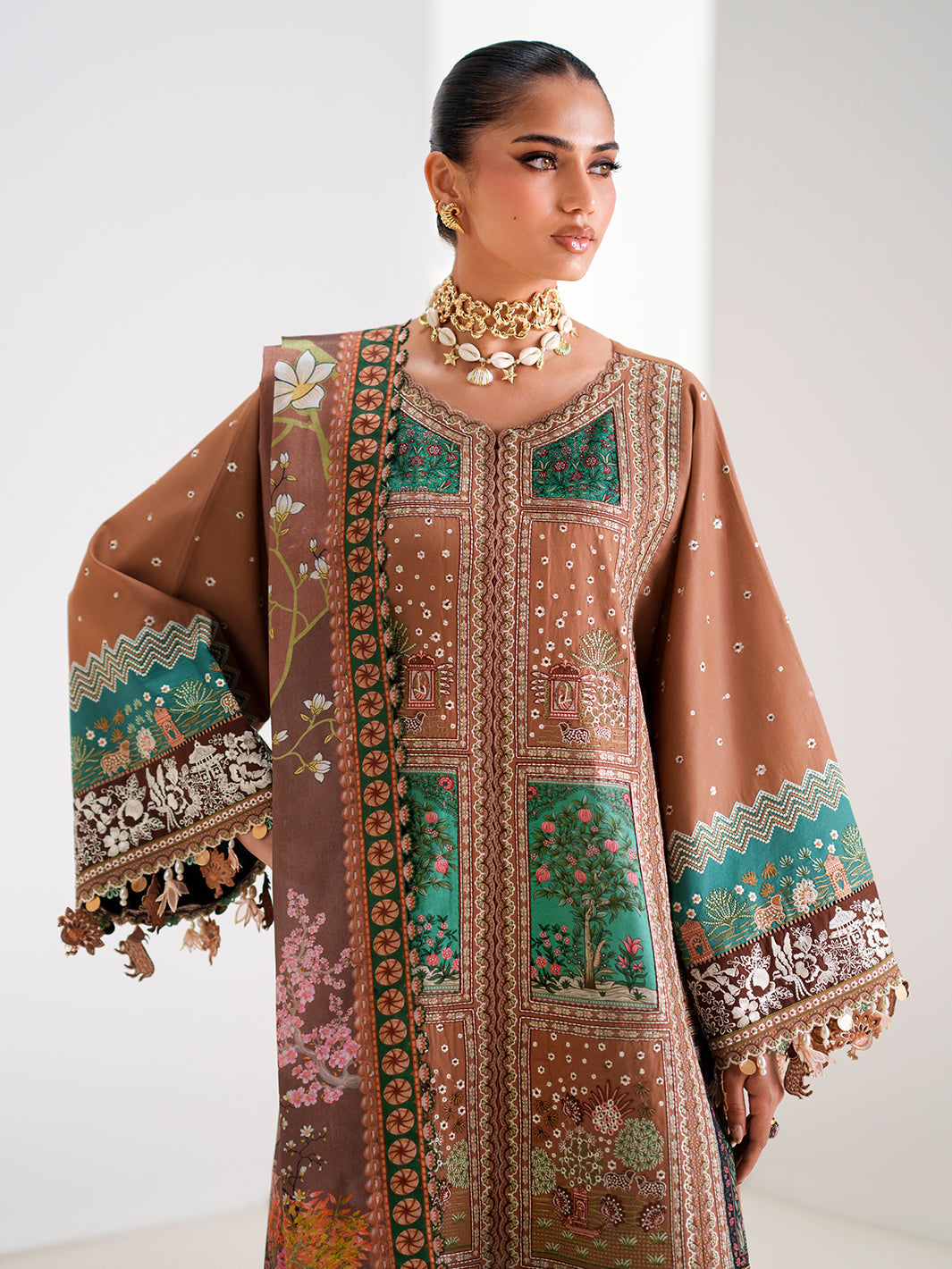 Bin Ilyas | Amour Luxury Lawn 26 | 186-B by Bin Ilyas - Designer Dress  - Type : Ladies Clothes - Available at Libayah - 100% Original 