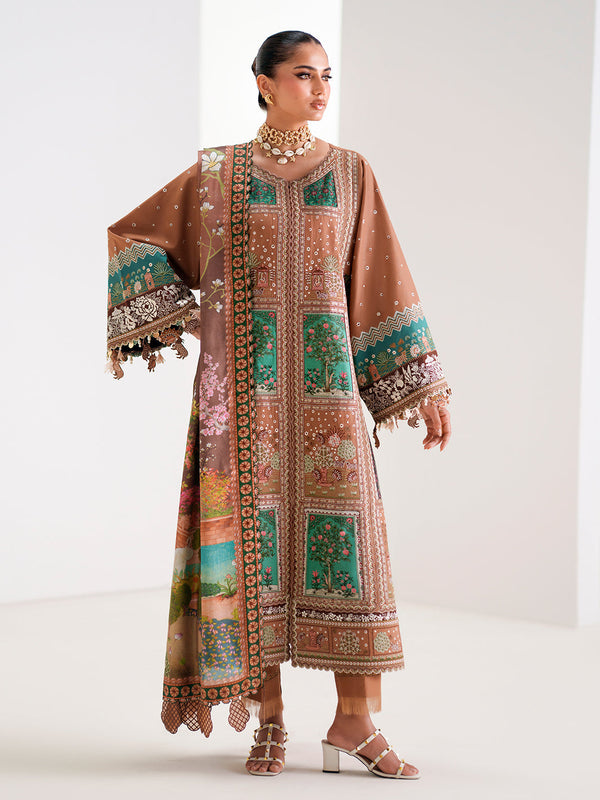 Bin Ilyas | Amour Luxury Lawn 26 | 186-B by Bin Ilyas - Designer Dress  - Type : Ladies Clothes - Available at Libayah - 100% Original 