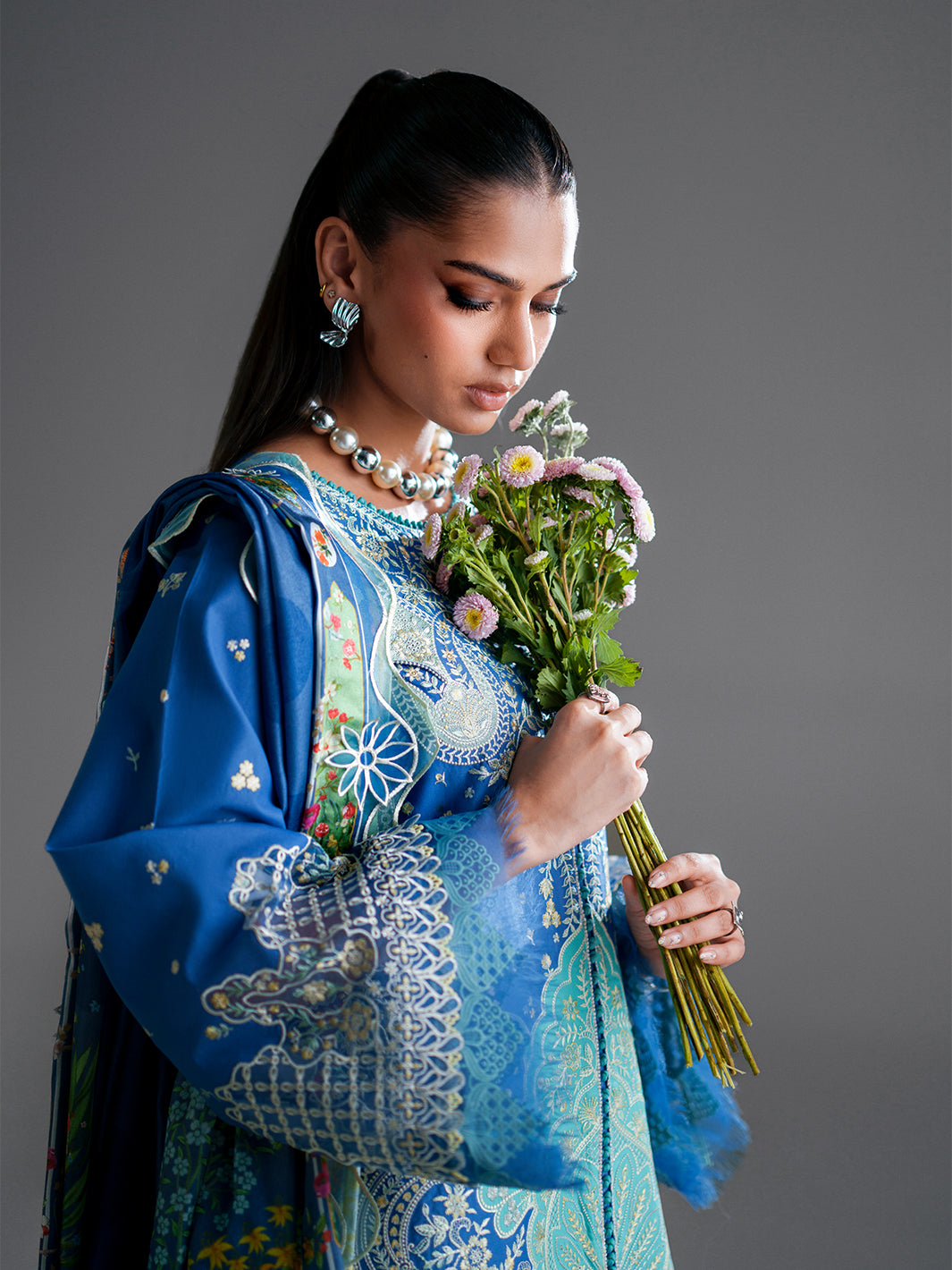 Bin Ilyas | Amour Luxury Lawn 26 |187-A by Bin Ilyas - Designer Dress  - Type : Ladies Clothes - Available at Libayah - 100% Original 