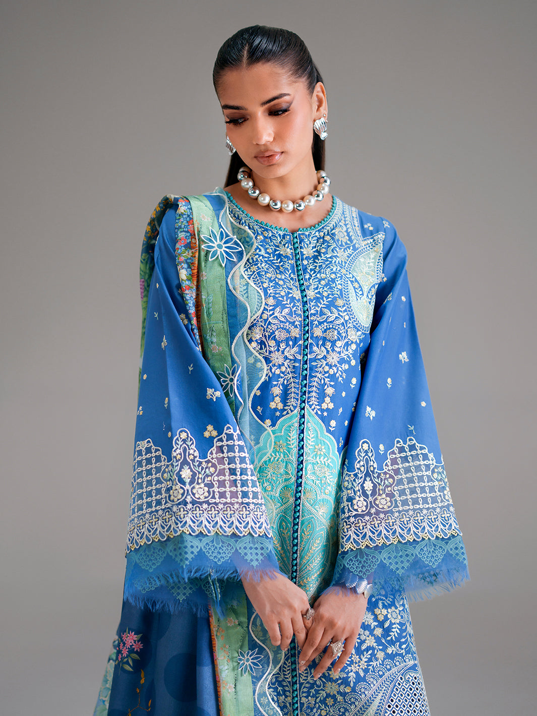 Bin Ilyas | Amour Luxury Lawn 26 |187-A by Bin Ilyas - Designer Dress  - Type : Ladies Clothes - Available at Libayah - 100% Original 