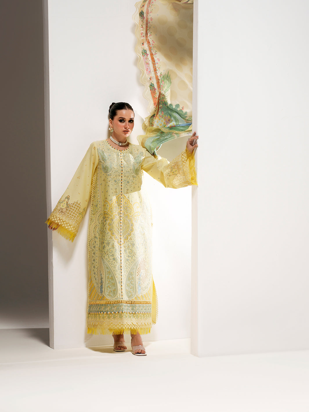 Bin Ilyas | Amour Luxury Lawn 26 | 187-B by Bin Ilyas - Designer Dress  - Type : Ladies Clothes - Available at Libayah - 100% Original 