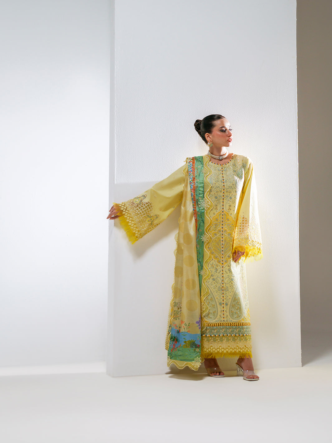 Bin Ilyas | Amour Luxury Lawn 26 | 187-B by Bin Ilyas - Designer Dress  - Type : Ladies Clothes - Available at Libayah - 100% Original 