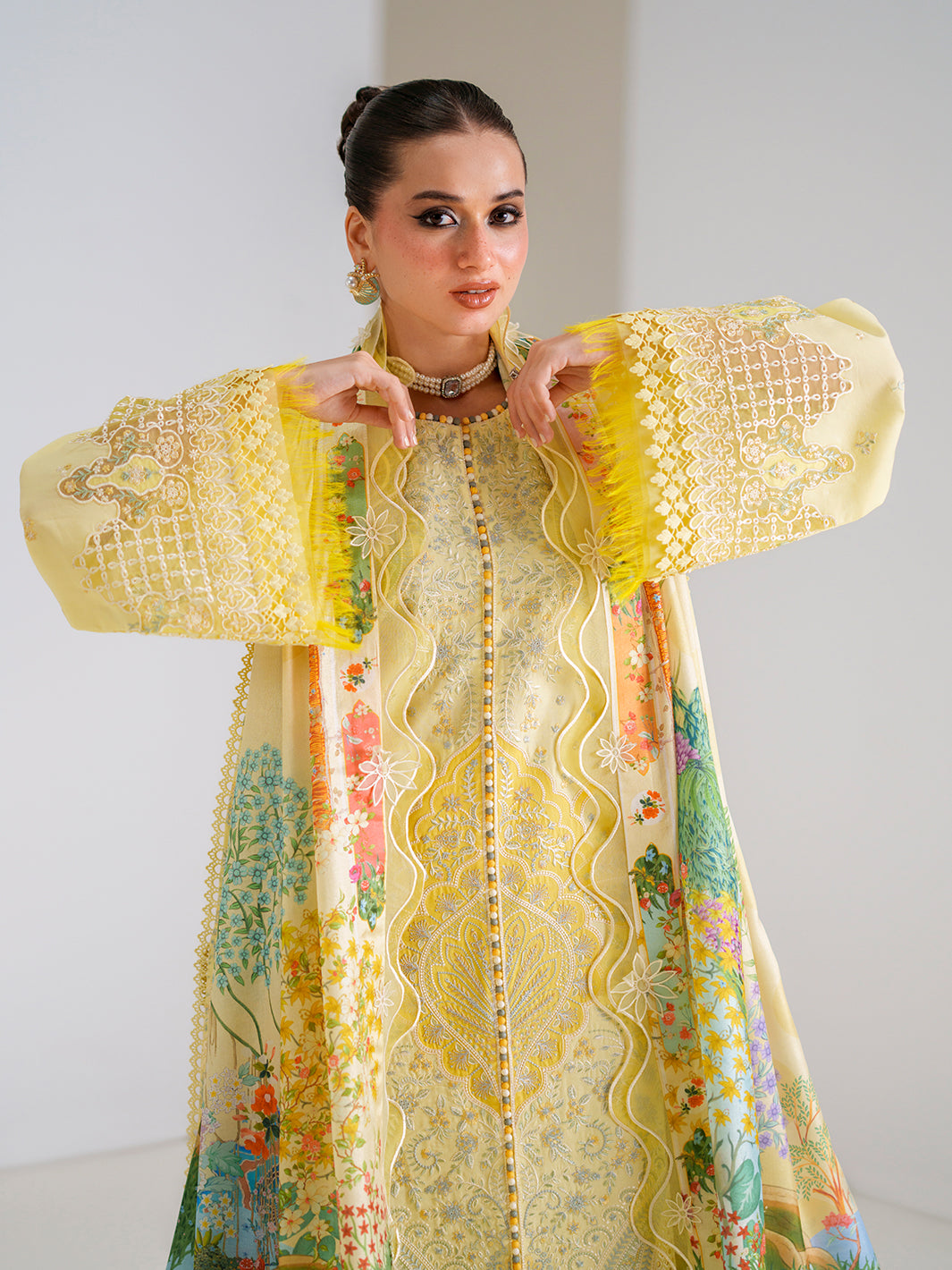 Bin Ilyas | Amour Luxury Lawn 26 | 187-B by Bin Ilyas - Designer Dress  - Type : Ladies Clothes - Available at Libayah - 100% Original 