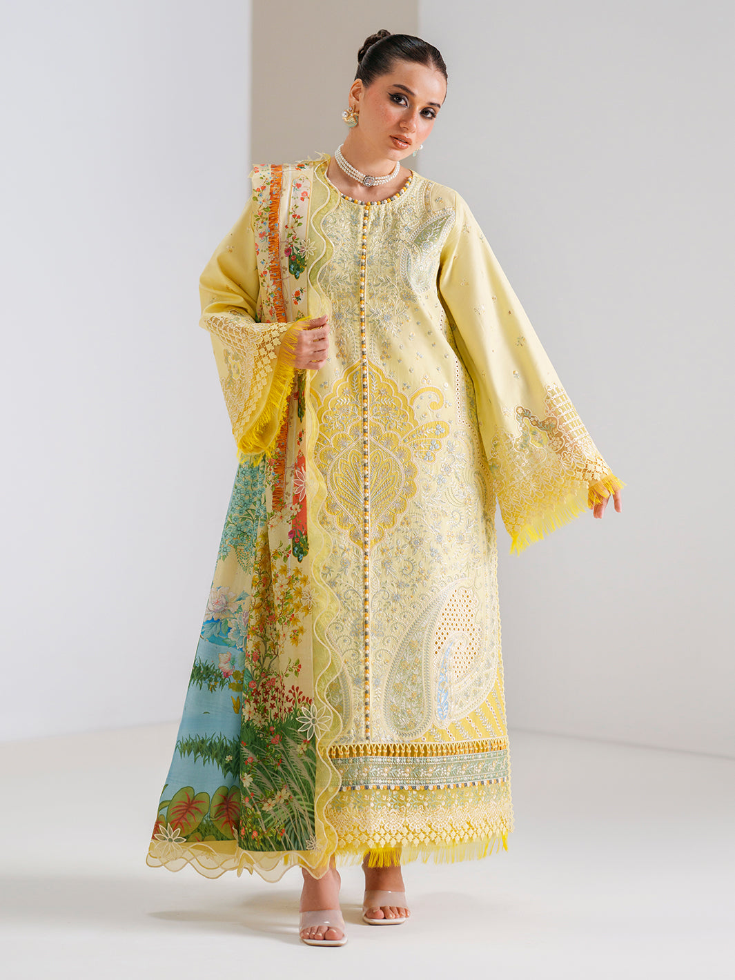 Bin Ilyas | Amour Luxury Lawn 26 | 187-B by Bin Ilyas - Designer Dress  - Type : Ladies Clothes - Available at Libayah - 100% Original 