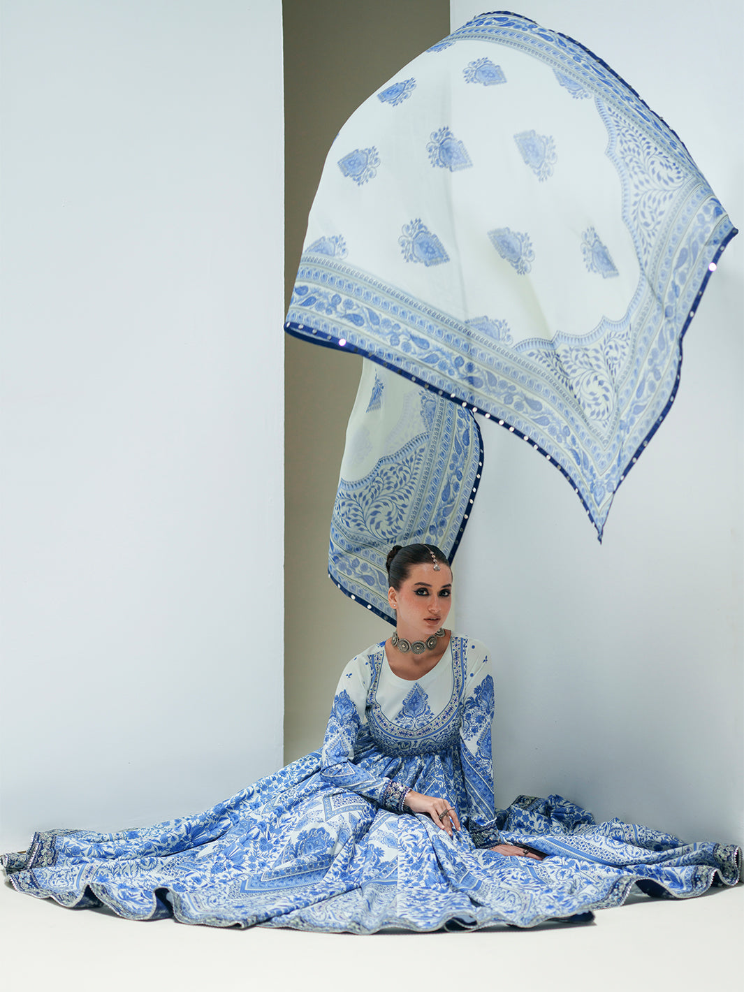Bin Ilyas | Amour Luxury Lawn 26 | 88-A by Bin Ilyas - Designer Dress  - Type : Ladies Clothes - Available at Libayah - 100% Original 