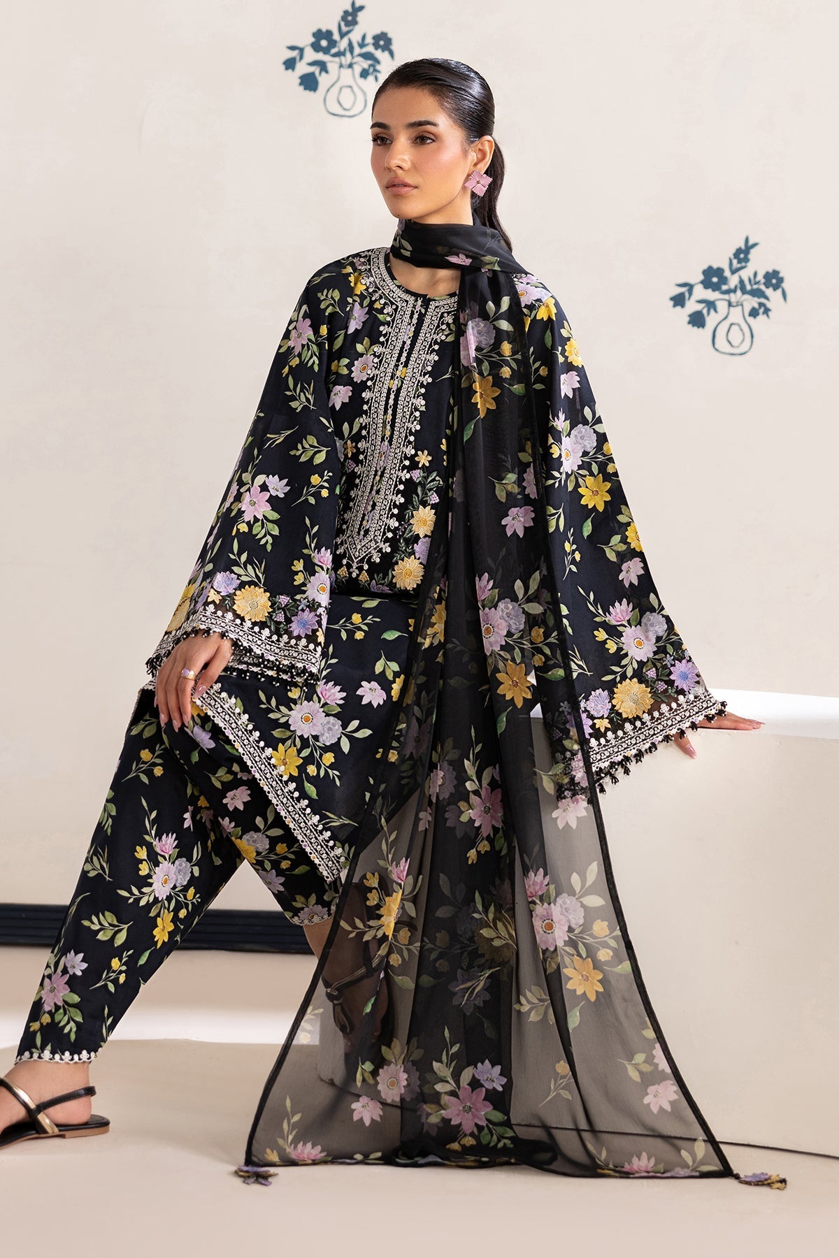 Baroque | Luxury Summer Pret | UF-4465 by Baroque - Designer Dress  - Type : Ladies Clothes - Available at Libayah - 100% Original 