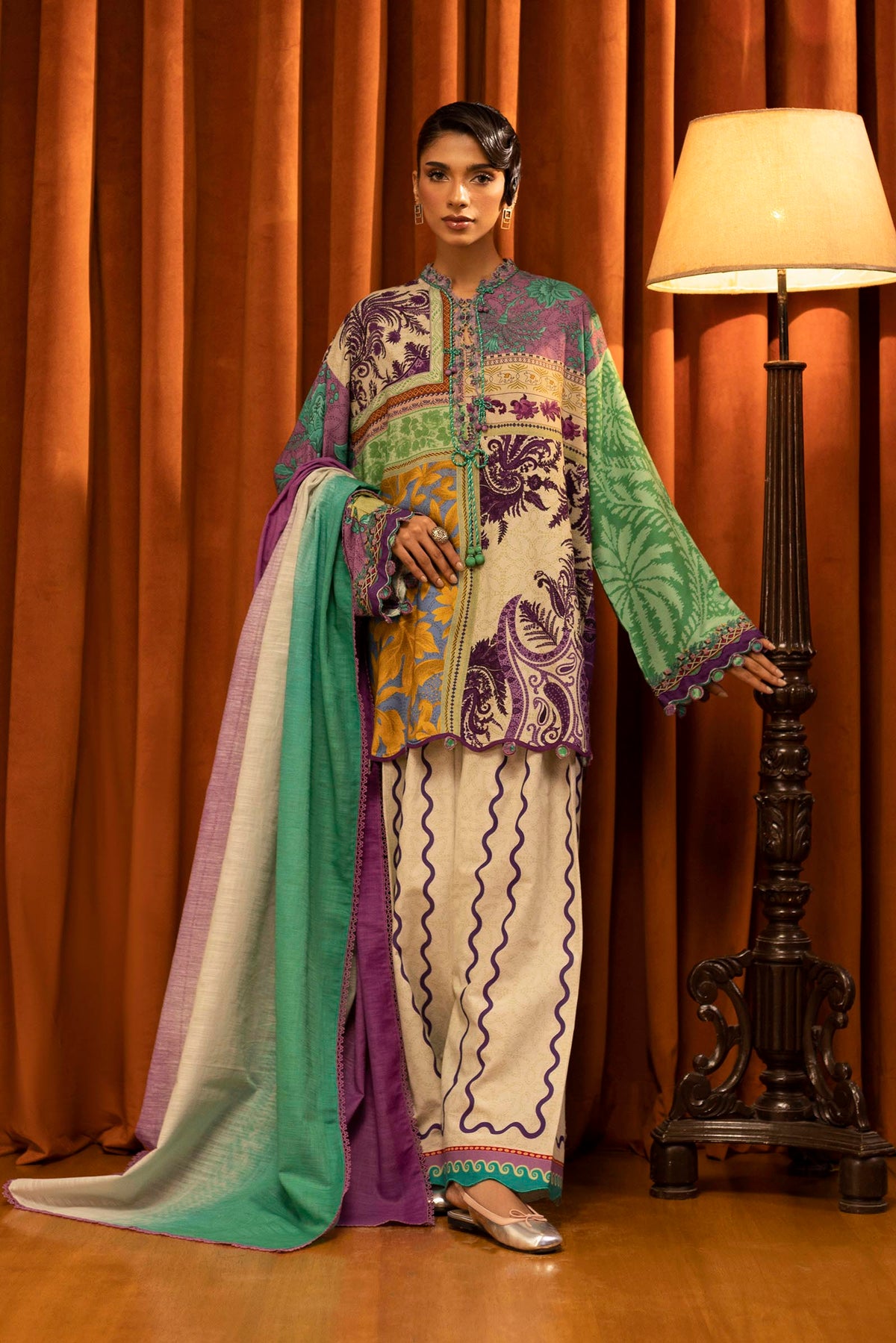 Sana Safinaz | Muzlin Winter 25 | 018B by Sana Safinaz - Designer Dress - Type : Ladies Clothes - Available at Libayah - 100% Original 