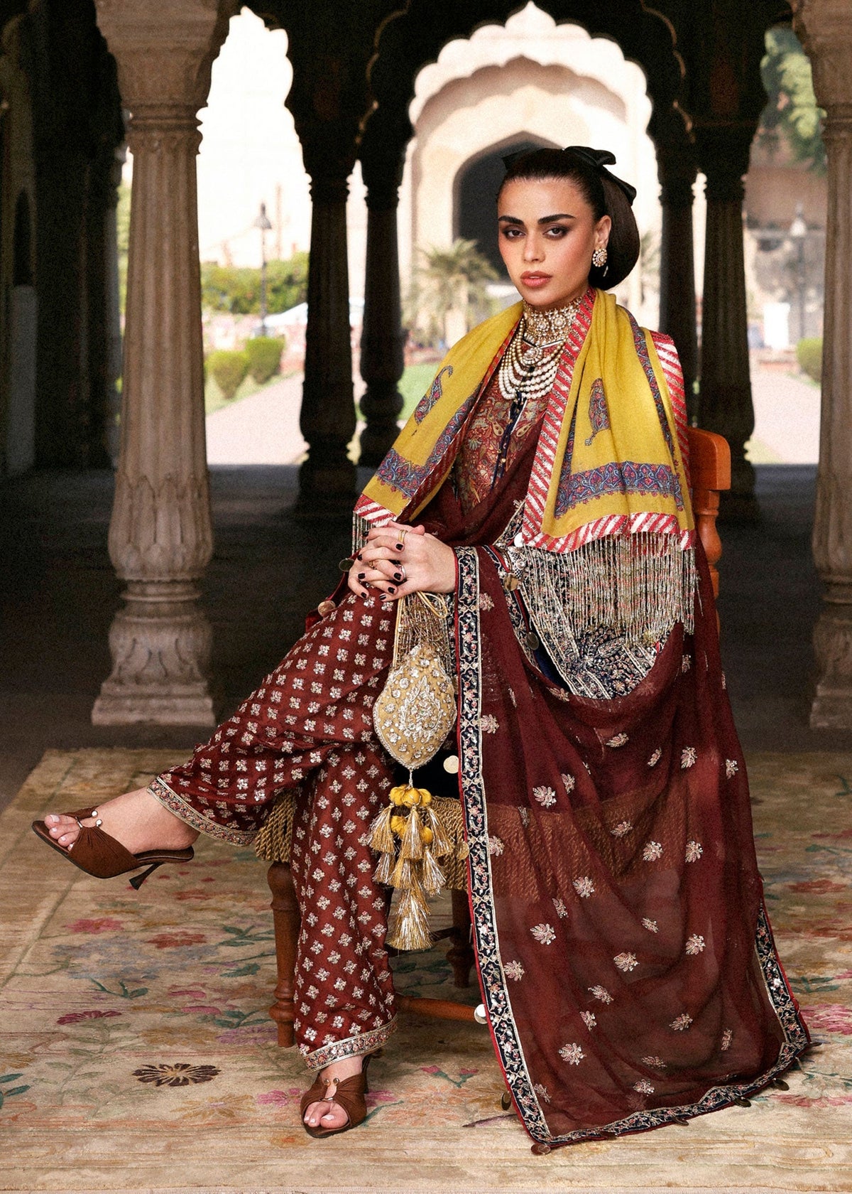 Hussain Rehar | Luxury Pret AW 25 | Brickelle by Hussain Rehar - Designer Dress  - Type : Ladies Clothes - Available at Libayah - 100% Original 