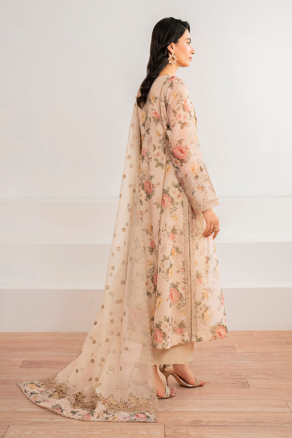 Baroque | Formals Collection | EMBROIDERED COTTON PATTI UF-691 by Baroque - Designer Dress  - Type : Ladies Clothes - Available at Libayah - 100% Original 