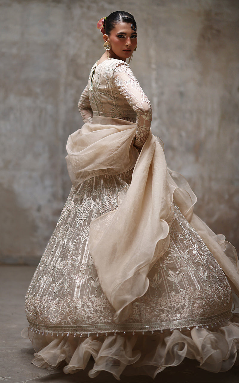 Threads and Motifs | Formal Dresses 25 | Organza Embroidered Blouse And Lehenga by Threads and Motifs - Designer Dress  - Type : Ladies Clothes - Available at Libayah - 100% Original 