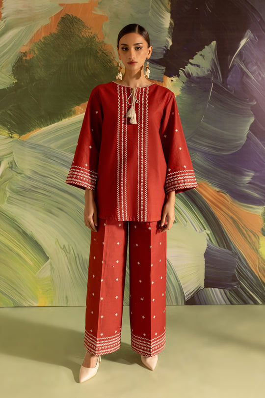 Batik | Boho | Brick 2Pc by Batik - Designer Dress - Type: Ladies Clothes - Available at Libayah - 100% Original