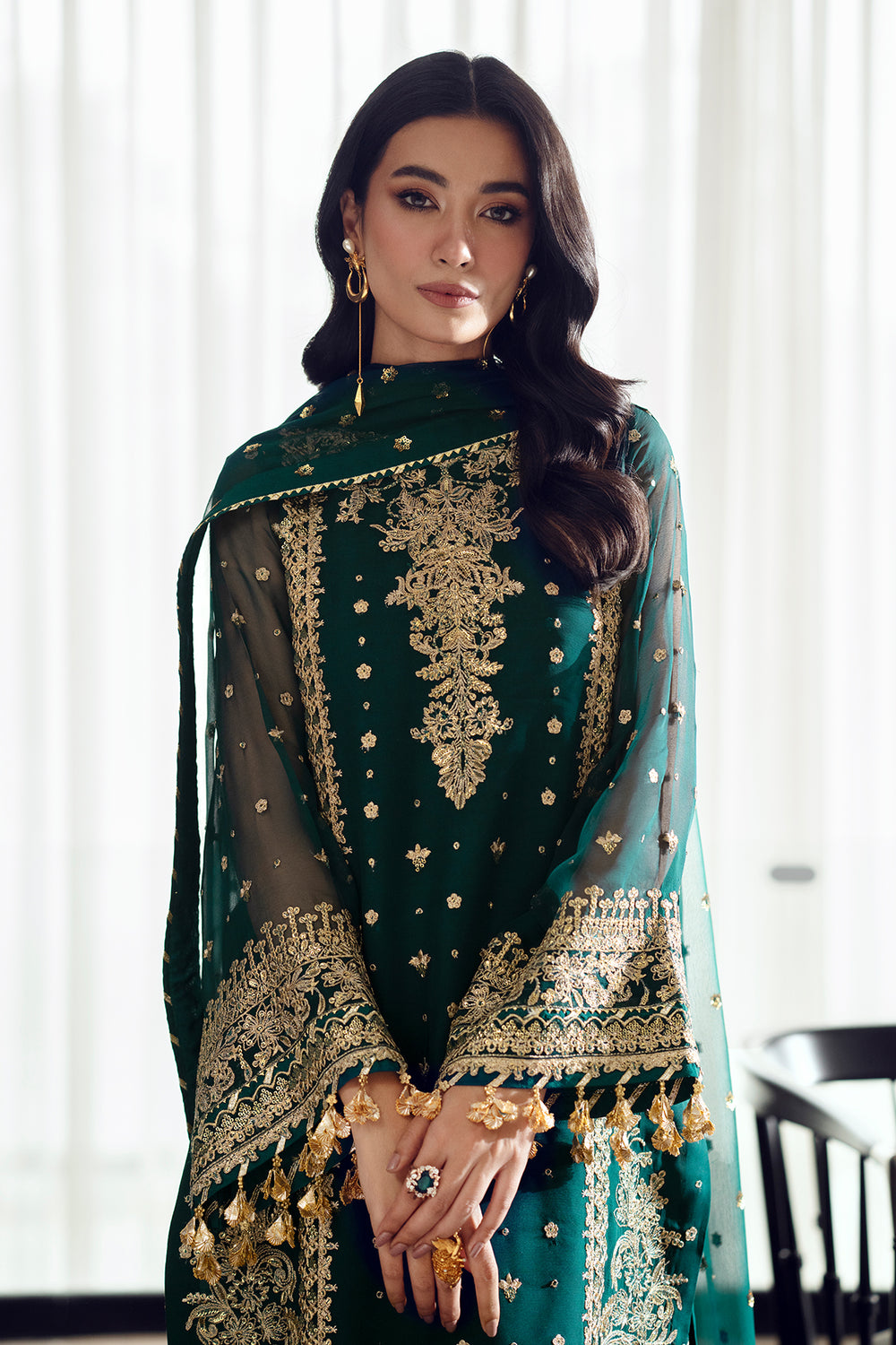 Baroque | Formals Collection | EMBROIDERED CHIFFON UF-505 by Baroque - Designer Dress  - Type : Ladies Clothes - Available at Libayah - 100% Original 