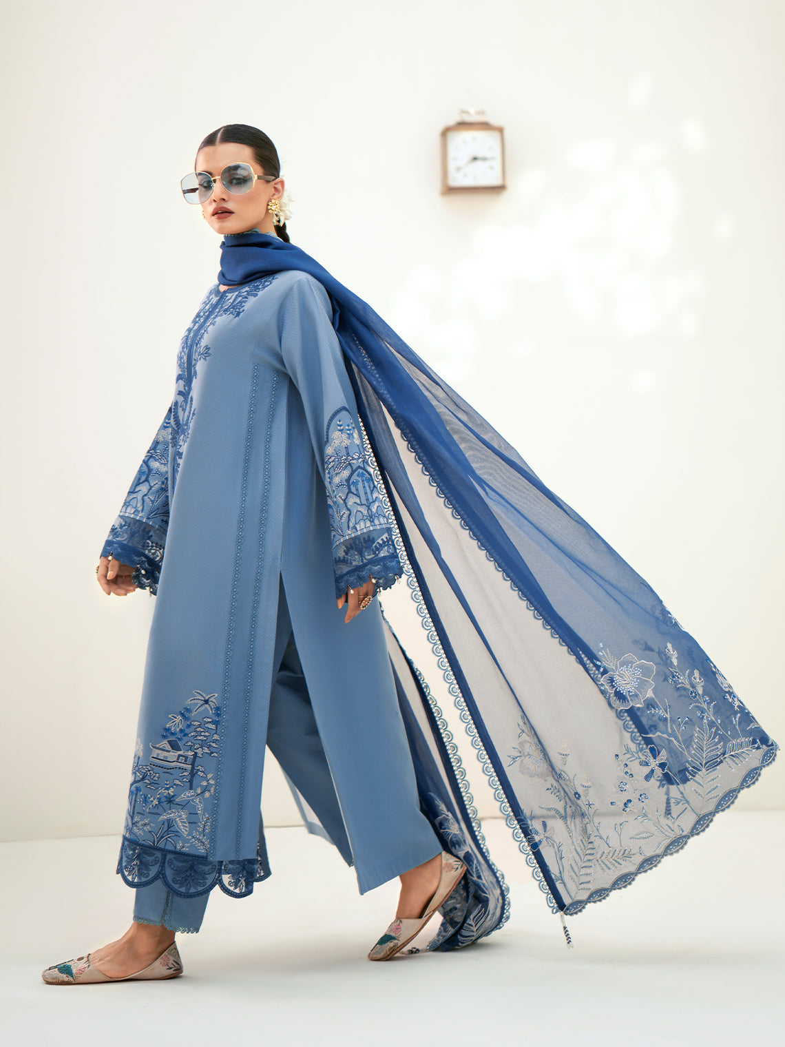 Fozia Khalid | Eid Edit 24 | Aquamarine by Fozia Khalid - Designer Dress - Type: Ladies Clothes - Available at Libayah - 100% Original