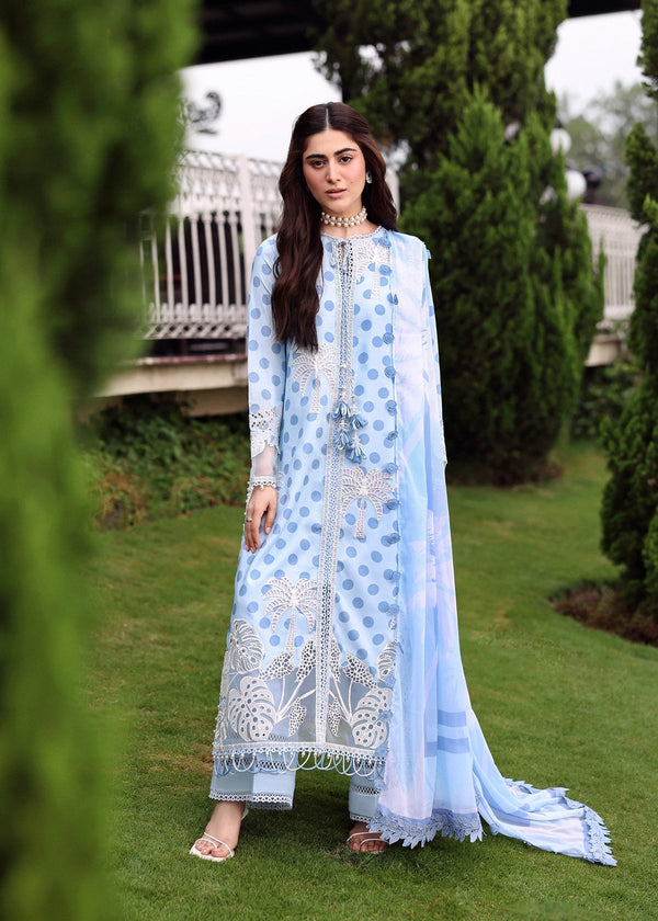 Sardinia | Embroidered Lawn Edit 26 | Palm Breeze by Afrozeh - Designer Dress  - Type : Ladies Clothes - Available at Libayah - 100% Original 