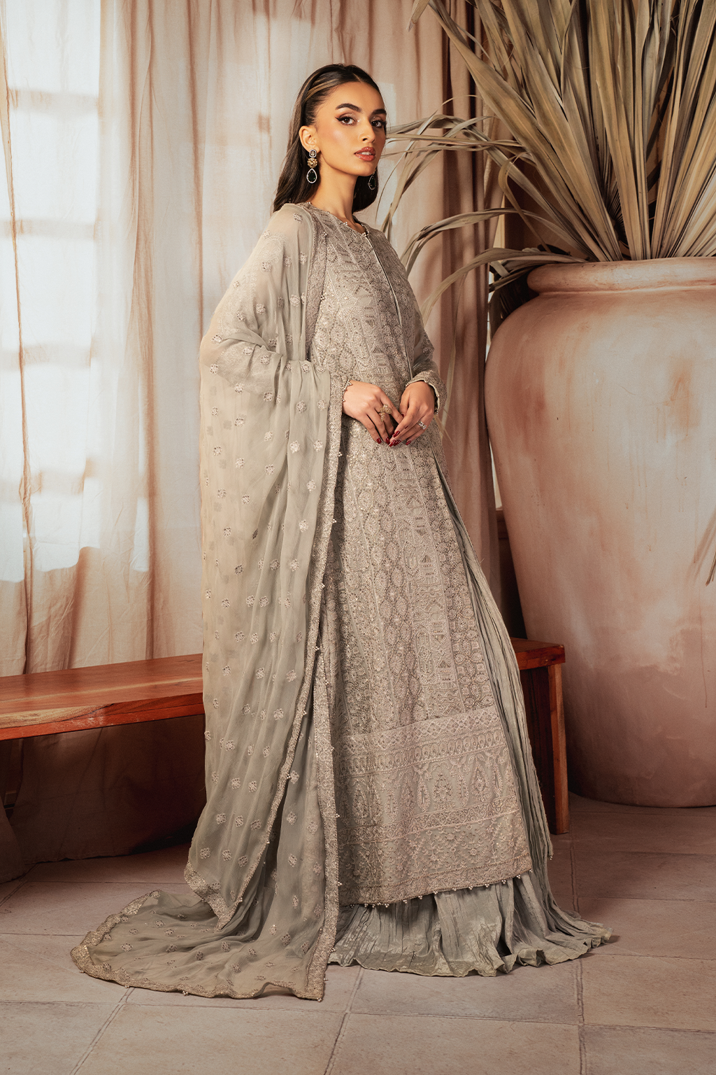 Iznik | Chiffonkari Formals | ICK-08 Embroidered Chiffon by Iznik - Designer Dress - Type: Formal - Available at Libayah - 100% Original