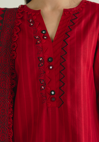 Zarqash | Whispers of Summer | CRIMSON BLOOM - Designer Dress - Type : Ladies Clothes - Available at Libayah - 100% Original