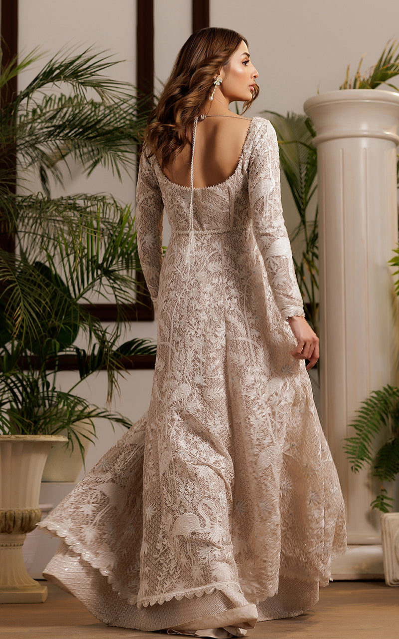 Threads and Motifs | Formal Dresses 25 | Net Embroidered Dress by Threads and Motifs - Designer Dress  - Type : Ladies Clothes - Available at Libayah - 100% Original 