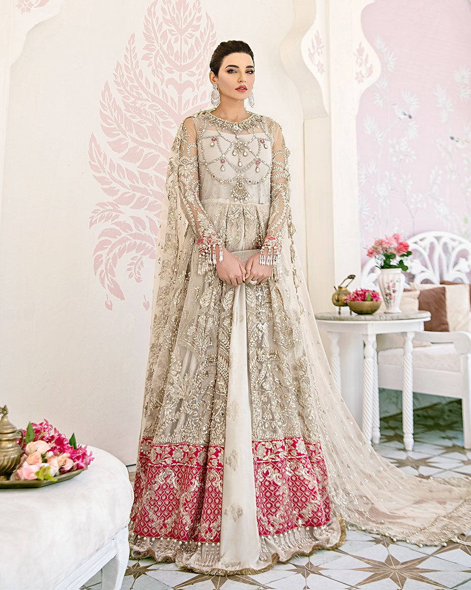 Gulaal | Wedding Formals | Jeune Embroidered Net 3-Piece Suit WS-02 by Gulaal - Designer Dress - Type: Ladies Clothes - Available at Libayah - 100% Original
