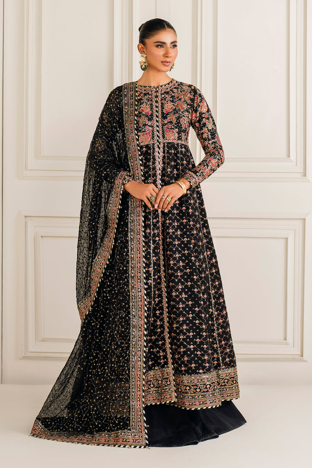 Baroque | Formals Collection | EMBROIDERED CHIFFON UF-4156 by Baroque - Designer Dress  - Type : Ladies Clothes - Available at Libayah - 100% Original 