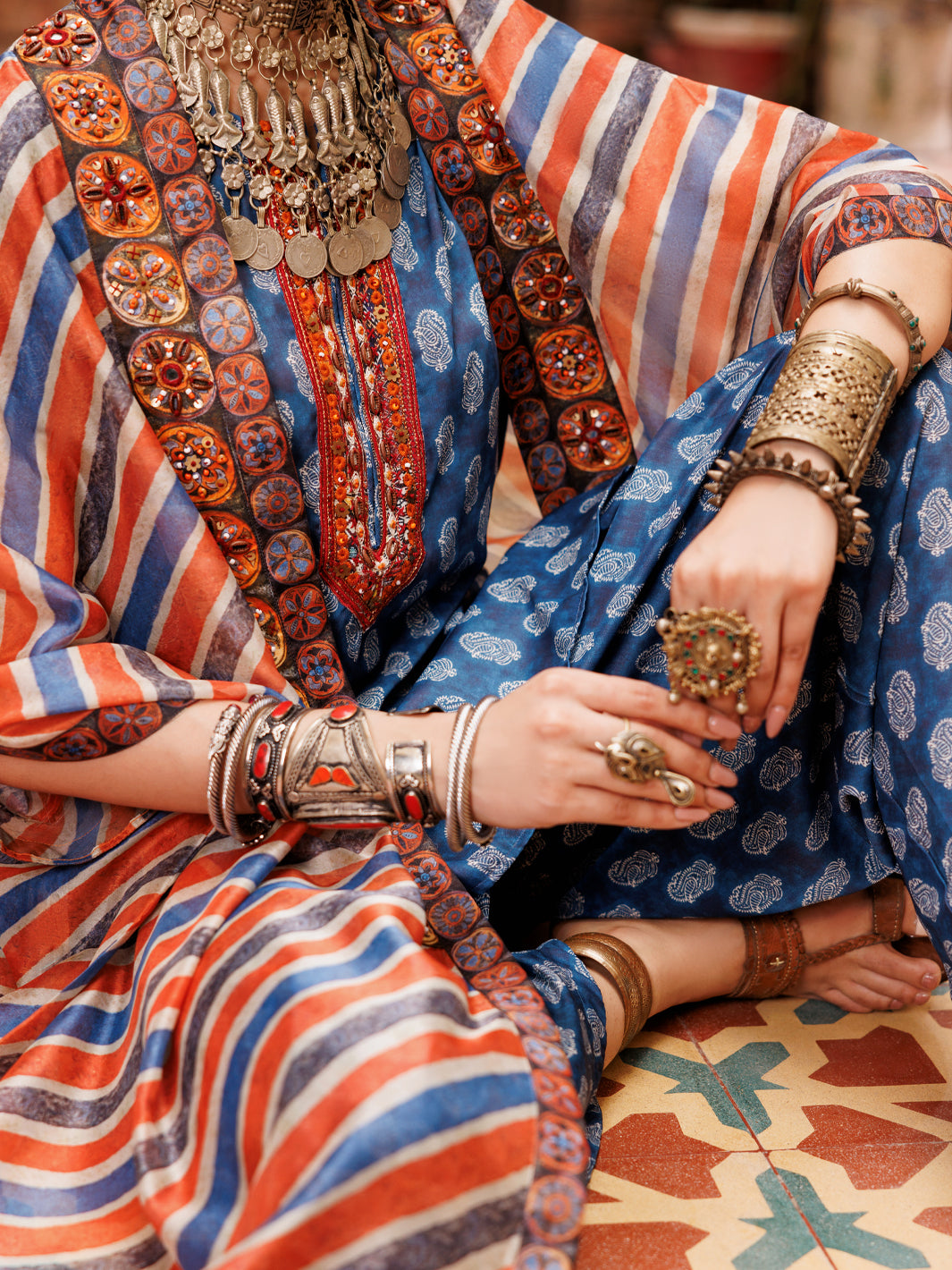 Almirah | Lok Wirsa Signature Collection | ALP-3PS-1956A by Almirah - Designer Dress - Type: Formal - Available at Libayah - 100% Original