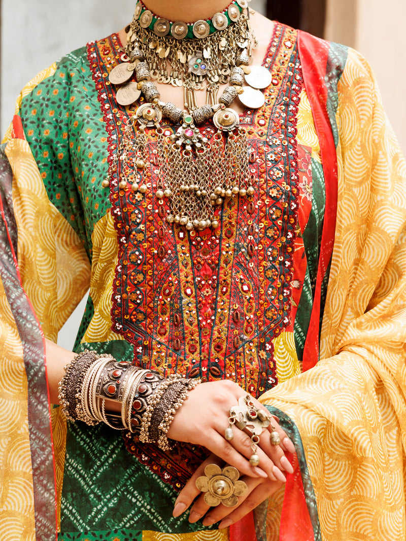 Almirah | Lok Wirsa Signature Collection | ALP-3PS-1957A by Almirah - Designer Dress - Type: Formal - Available at Libayah - 100% Original