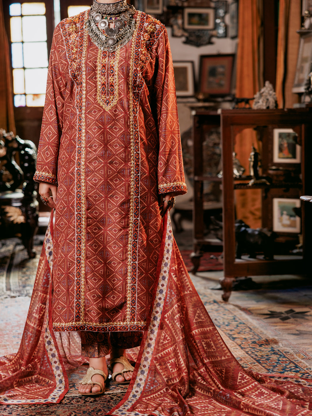 Almirah | Lok Wirsa Signature Collection | ALP-3PS-1959A by Almirah - Designer Dress - Type: Formal - Available at Libayah - 100% Original