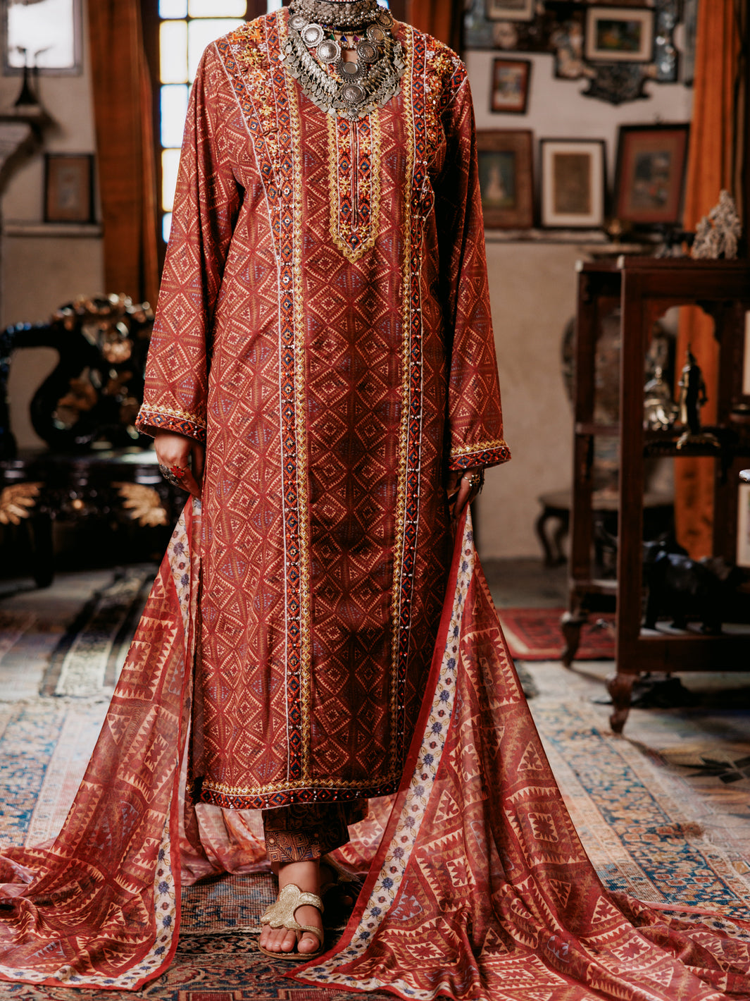 Almirah | Lok Wirsa Signature Collection | ALP-3PS-1959A by Almirah - Designer Dress - Type: Formal - Available at Libayah - 100% Original