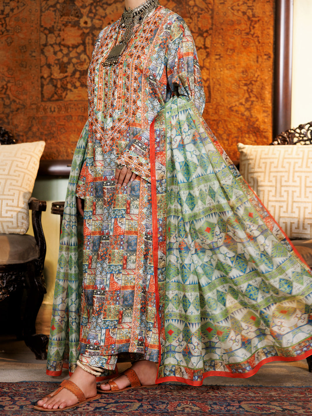 Almirah | Lok Wirsa Signature Collection | ALP-3PS-1960A by Almirah - Designer Dress - Type: Formal - Available at Libayah - 100% Original