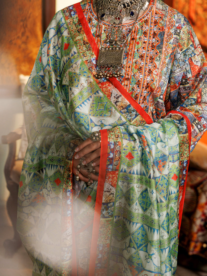 Almirah | Lok Wirsa Signature Collection | ALP-3PS-1960A by Almirah - Designer Dress - Type: Formal - Available at Libayah - 100% Original