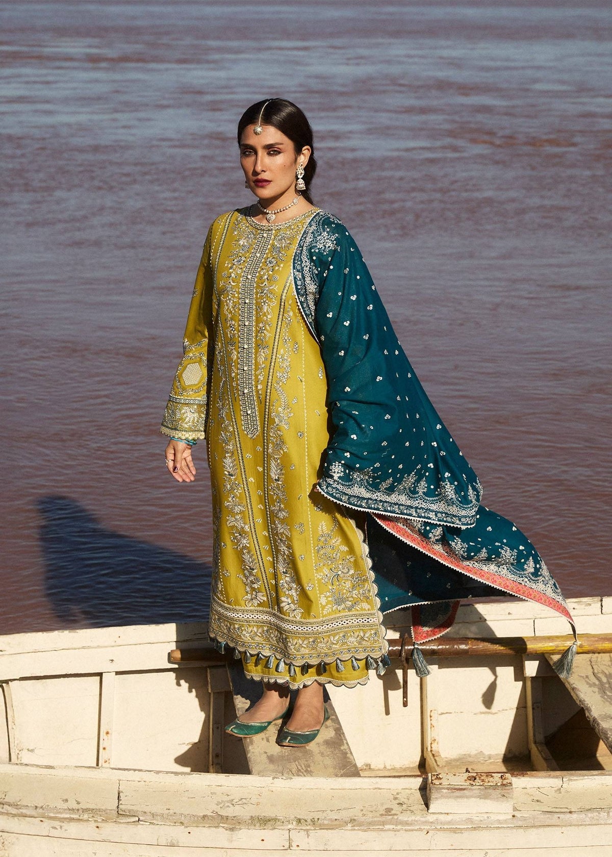 Hussain Rehar | Surkh Eid Pret'25 | Shamyaana by Hussain Rehar - Designer Dress  - Type : Ladies Clothes - Available at Libayah - 100% Original 