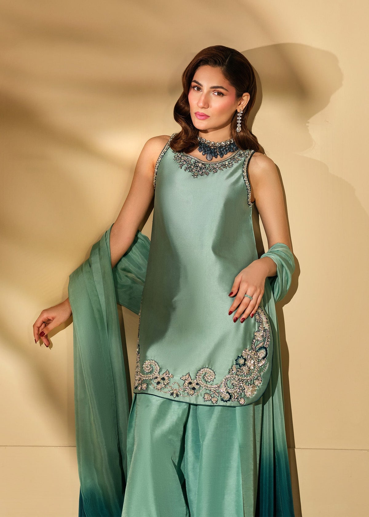 Mahum Asad | The Shadow Line | Shadow Bloom by Mahum Asad - Designer Dress  - Type : Ladies Clothes - Available at Libayah - 100% Original 