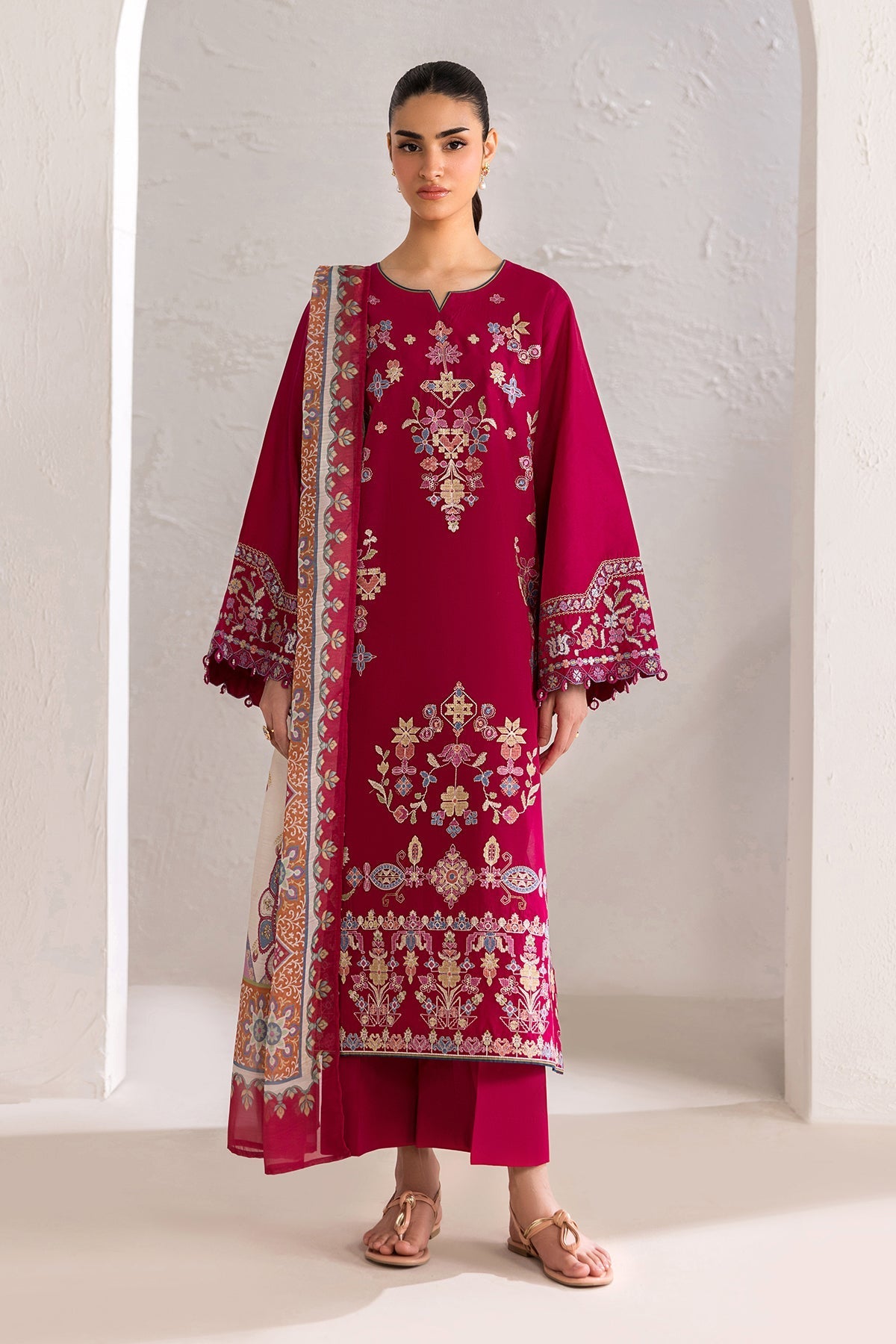 Baroque | Luxury Summer Pret | UF-4449 by Baroque - Designer Dress  - Type : Ladies Clothes - Available at Libayah - 100% Original 