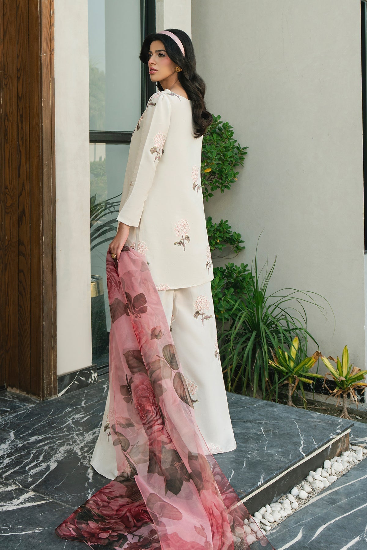 Fahad Hussayn | Lawn Banger | Peony by Erum Khan - Designer Dress - Type: Ladies Clothes - Available at Libayah - 100% Original