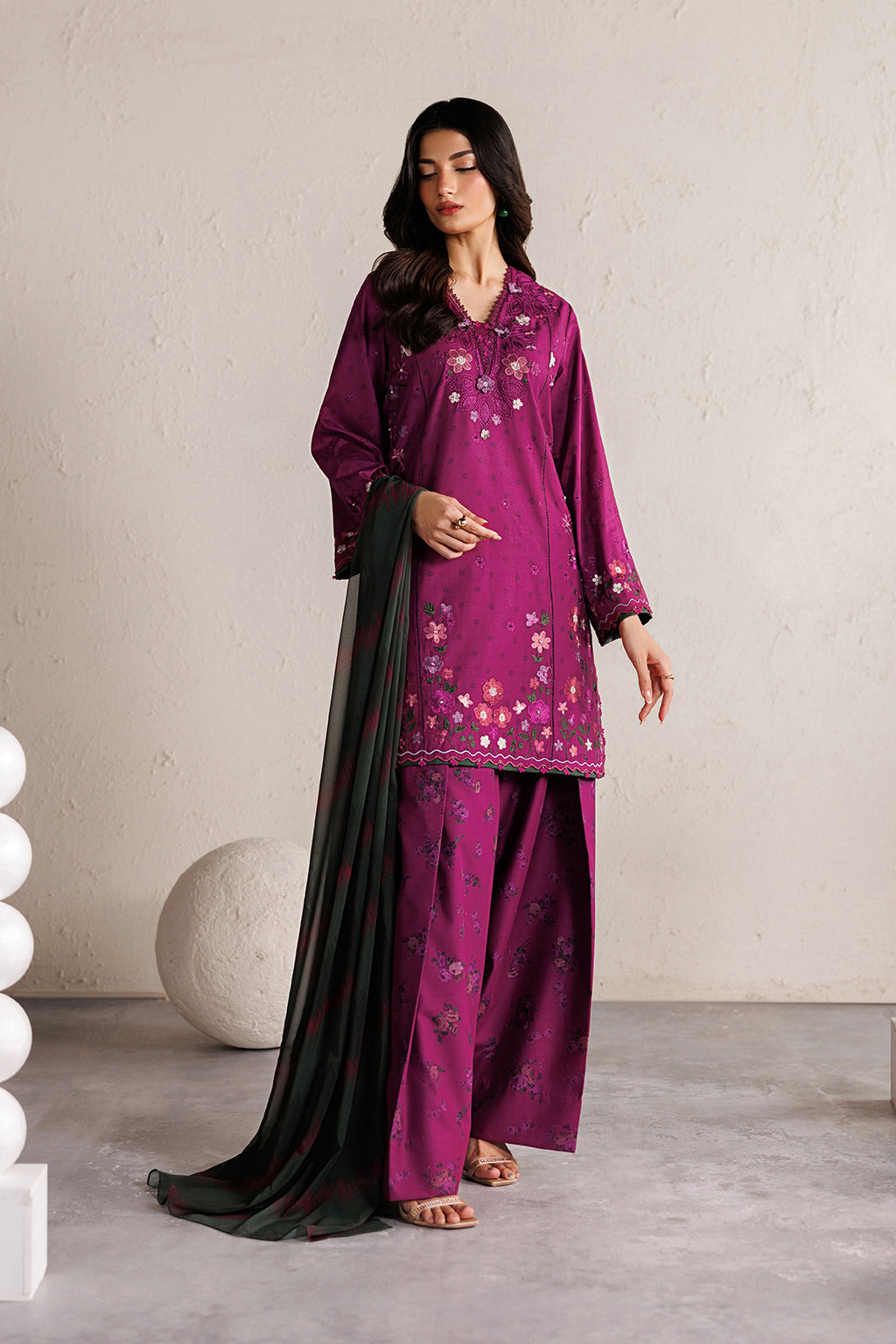Iznik | Festive lawn 26 | IBE-01 Embroidered Lawn by Iznik - Designer Dress  - Type : Ladies Clothes - Available at Libayah - 100% Original 