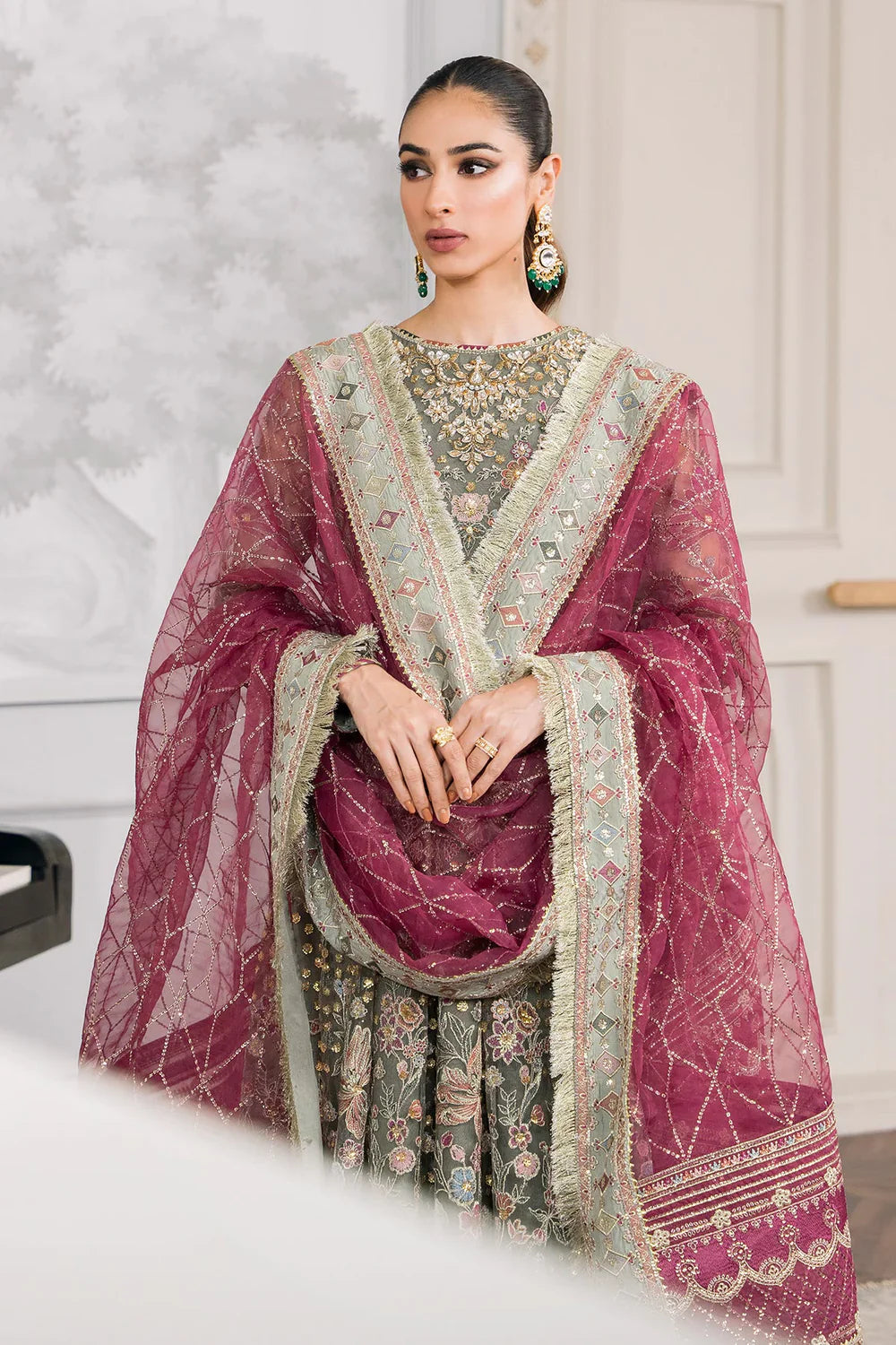 Baroque | Chantelle Embroidered Collection | CH12-02 by Baroque - Designer Dress - Type: Ladies Clothes - Available at Libayah - 100% Original