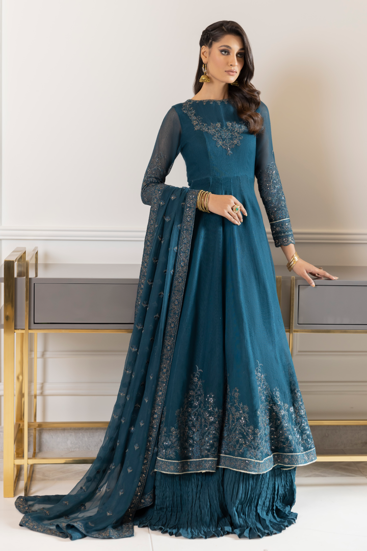 Iznik | Ready to Wear | IP-169 - BLUE DELPHINIUM by Iznik - Designer Dress - Type: Ladies Clothes - Available at Libayah - 100% Original