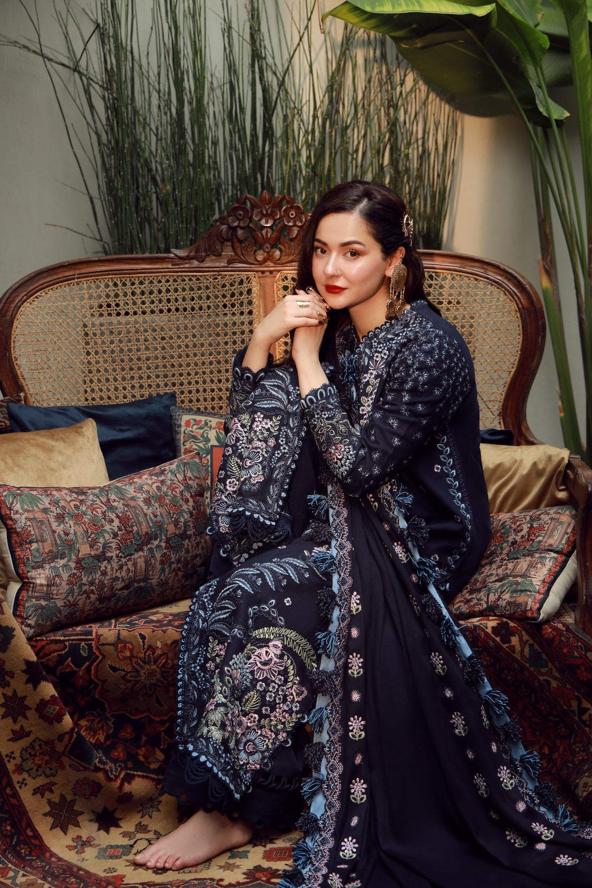 Maryam Hussain | Winter Shawl 25 | Roohi by Maryam Hussain - Designer Dress - Type : Ladies Clothes - Available at Libayah - 100% Original 