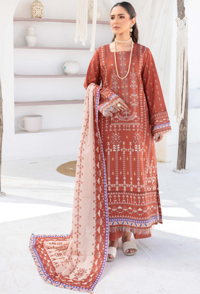 Humdum | Saira Bano Lawn 24 | D03 by HumDum - Designer Dress - Type: Ladies Clothes - Available at Libayah - 100% Original