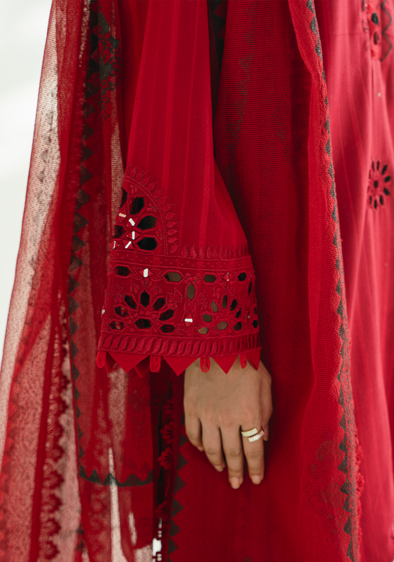 Zarqash | Whispers of Summer | CRIMSON BLOOM - Designer Dress - Type : Ladies Clothes - Available at Libayah - 100% Original