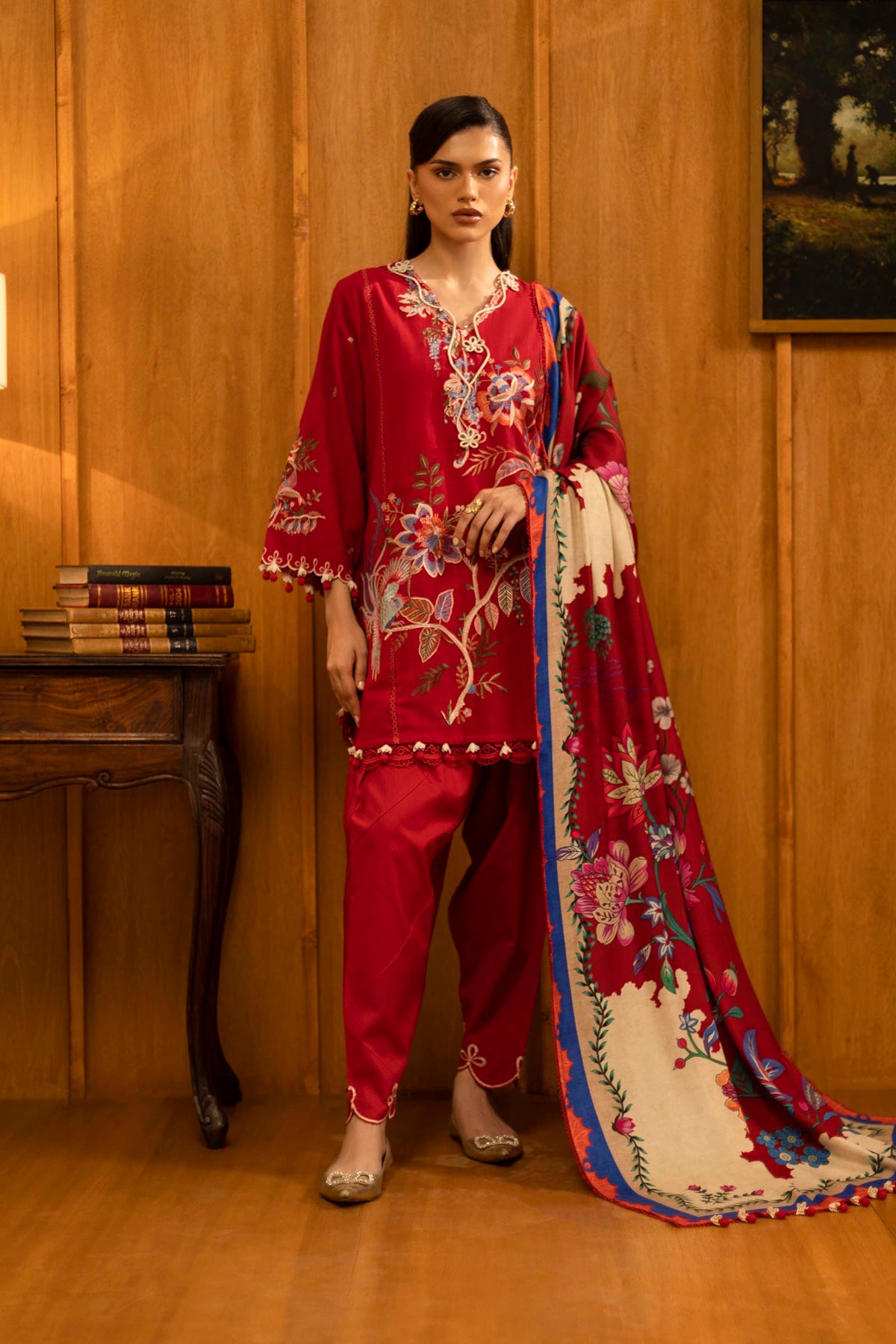 Sana Safinaz | Muzlin Winter 25 | M253-001B by Sana Safinaz - Designer Dress - Type : Ladies Clothes - Available at Libayah - 100% Original 