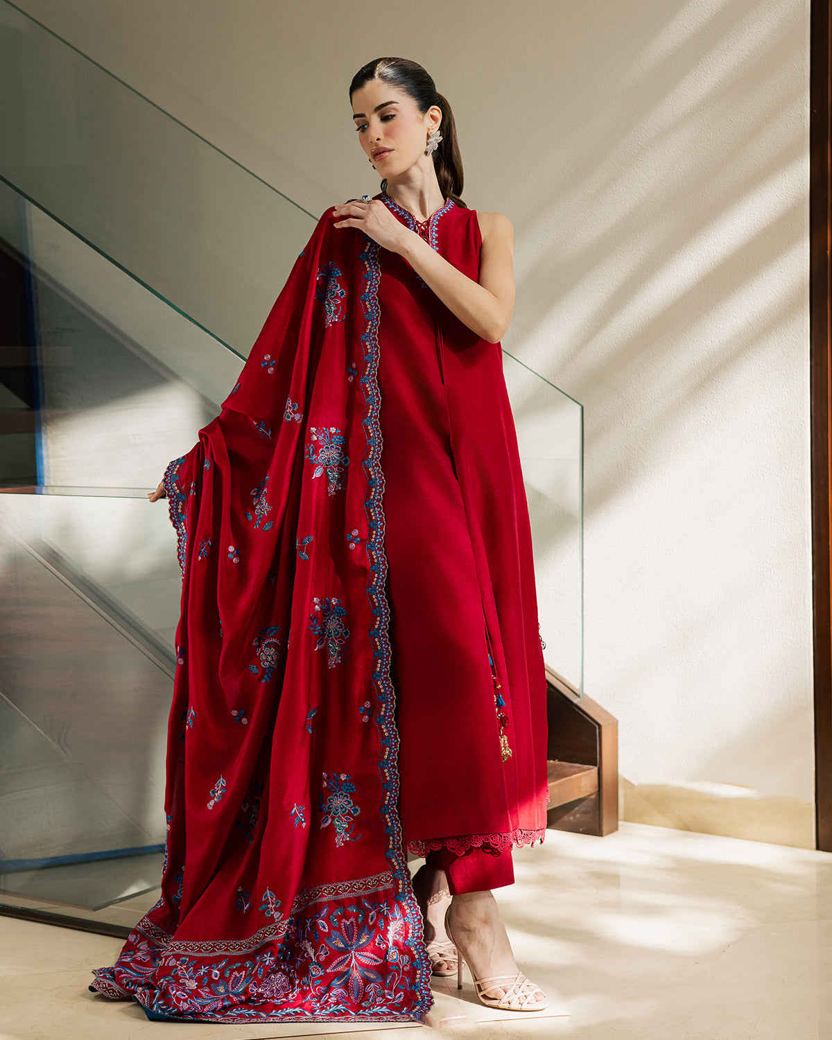 Sadaf Fawad Khan | Eva Luxury Pret 26 | Whip Red by Sadaf Fawad Khan - Designer Dress  - Type : Ladies Clothes - Available at Libayah - 100% Original 