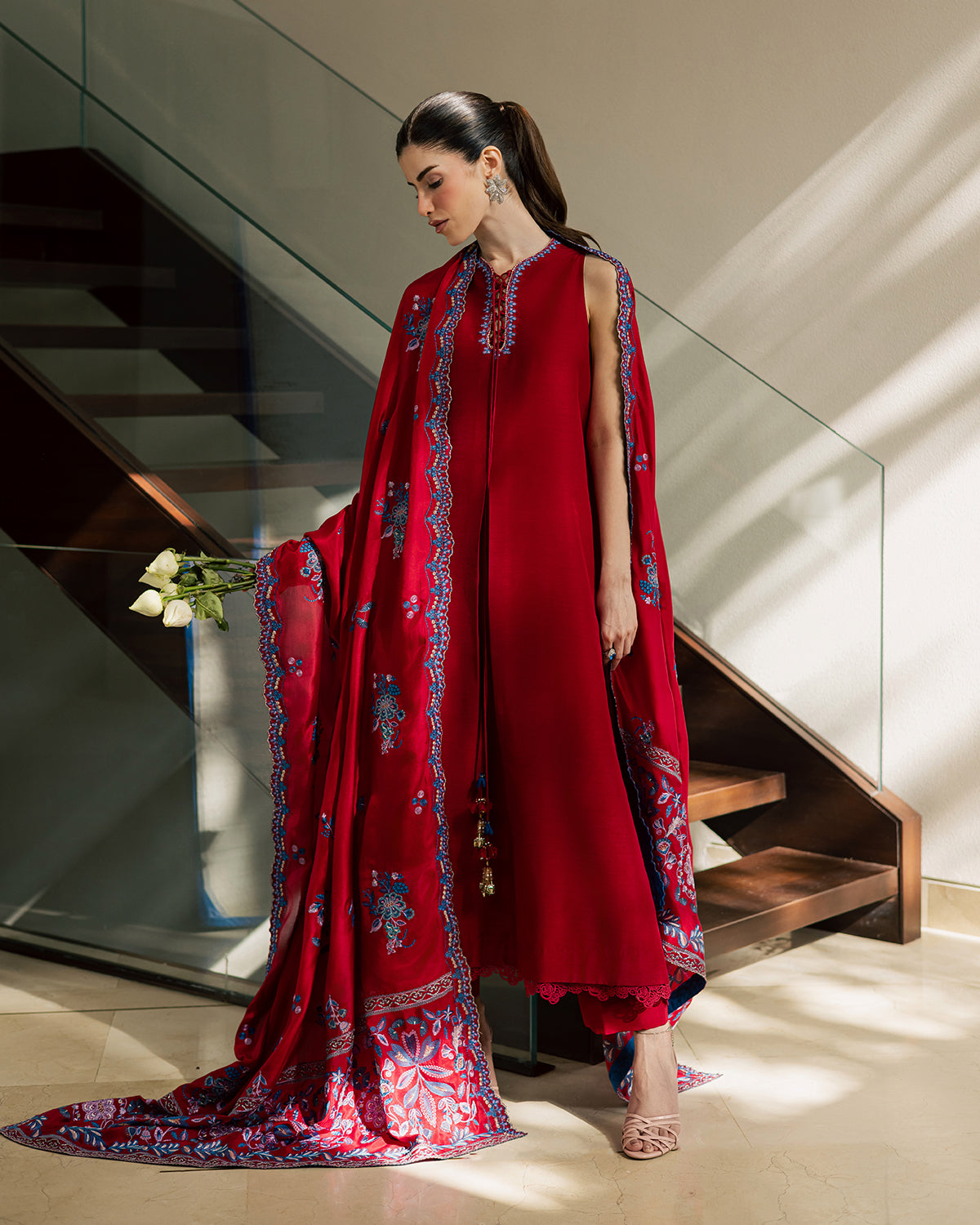 Sadaf Fawad Khan | Eva Luxury Pret 26 | Whip Red by Sadaf Fawad Khan - Designer Dress  - Type : Ladies Clothes - Available at Libayah - 100% Original 