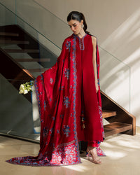 Sadaf Fawad Khan | Eva Luxury Pret 26 | Whip Red by Sadaf Fawad Khan - Designer Dress  - Type : Ladies Clothes - Available at Libayah - 100% Original 