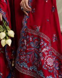 Sadaf Fawad Khan | Eva Luxury Pret 26 | Whip Red by Sadaf Fawad Khan - Designer Dress  - Type : Ladies Clothes - Available at Libayah - 100% Original 